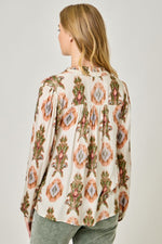 Printed Peasant Blouse