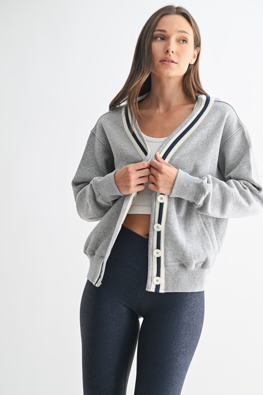 Shadowline Cardigan in Navy