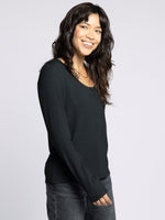 Lauren Long Sleeve Top in Black