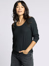 Lauren Long Sleeve Top in Black