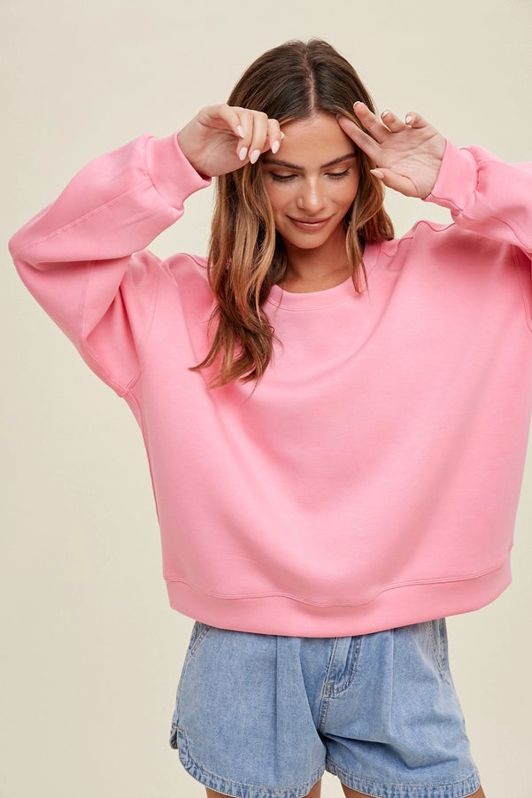 Scuba Relaxed Sweatshirt Pink