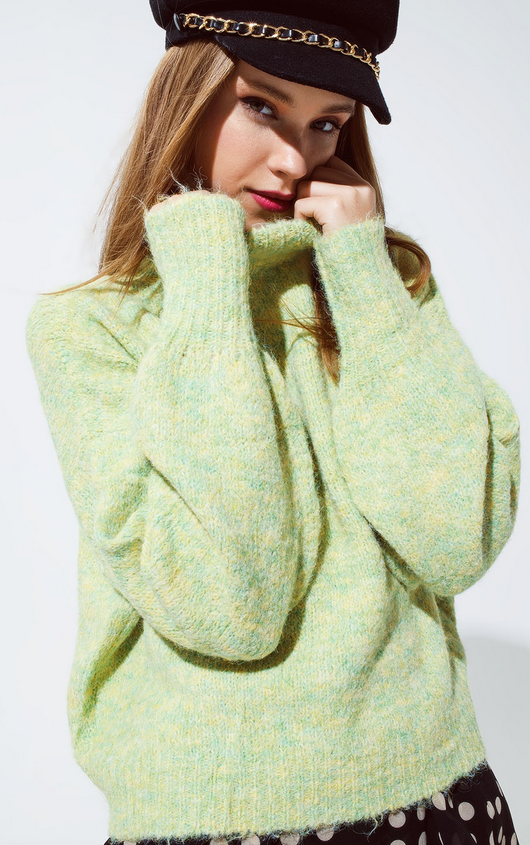 Light Green Soft Knit Sweater