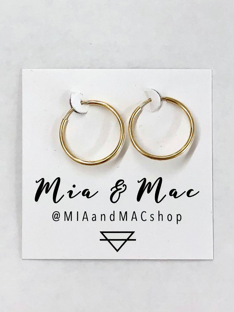 Mia & Mac Medium Gold Hoop Earrings