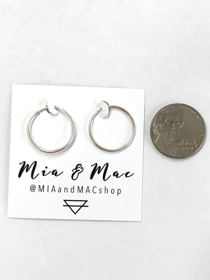 Mia & Mac Medium Silver Hoop Earrings