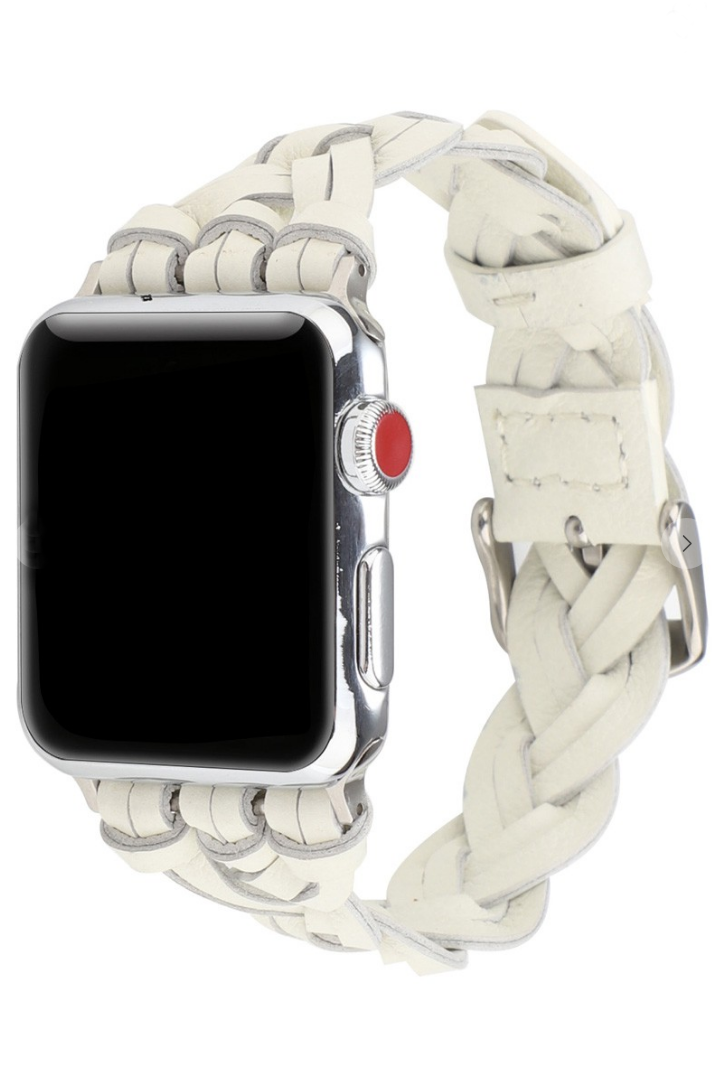 Braided Apple Watch Band White